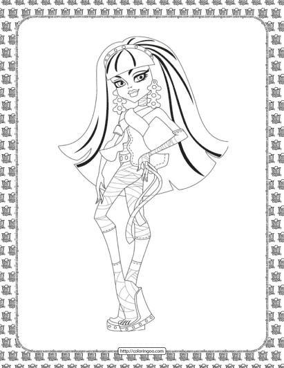 monster high cleo de nile coloring page