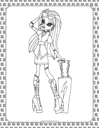 monster high coloring pages for girls