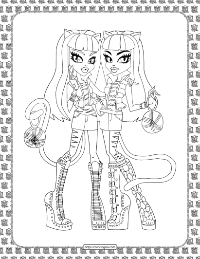 monster high coloring sheet