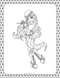 monster high coloring sheet for kids