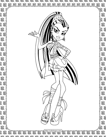 monster high nefera de nile coloring page