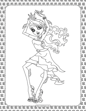 Monster High Pdf Coloring Pages
