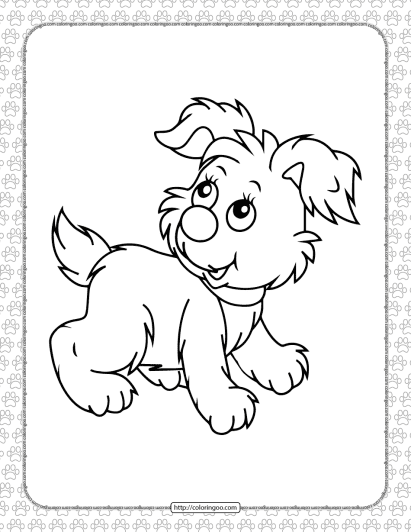 printable dog pdf coloring pages