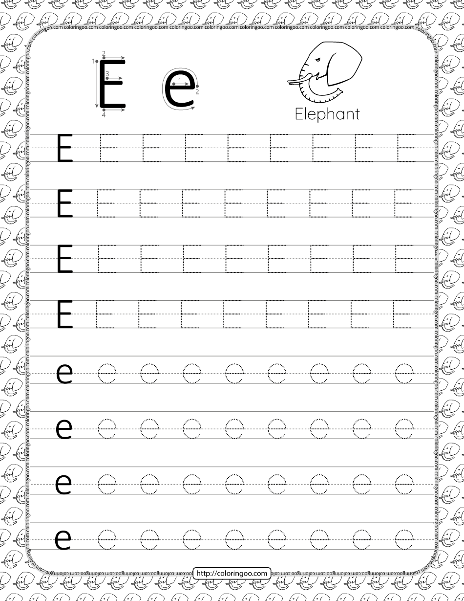 Letter E Worksheets Pdf Free Printables Printable Templates