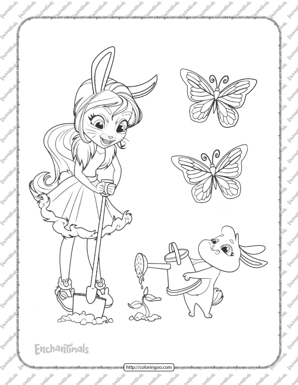 printable enchantimals bree bunny coloring pages