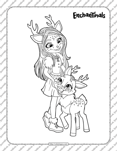 printable enchantimals coloring pages