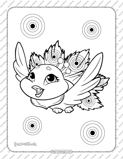 printable enchantimals flap coloring pages