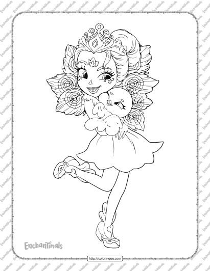 printable enchantimals patter peacock coloring page