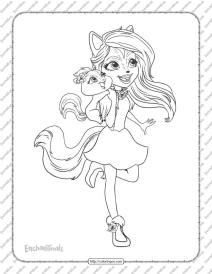 printable enchantimals sage skunk coloring page