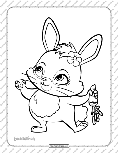 printable enchantimals twist coloring page