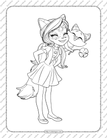 printable felicity fox and flick coloring page