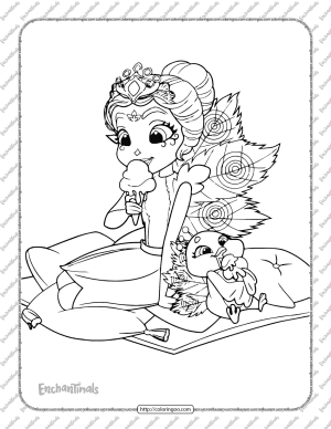 Printable Patter Peacock and Flap Coloring Page