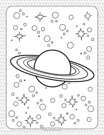 printable saturn coloring sheet