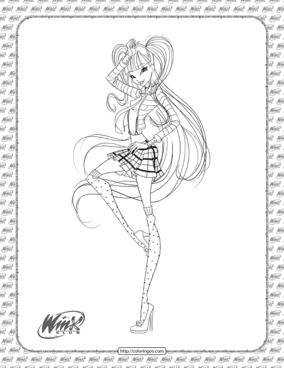 printable winx club musa coloring pages