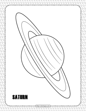 Saturn Planet Coloring Pages