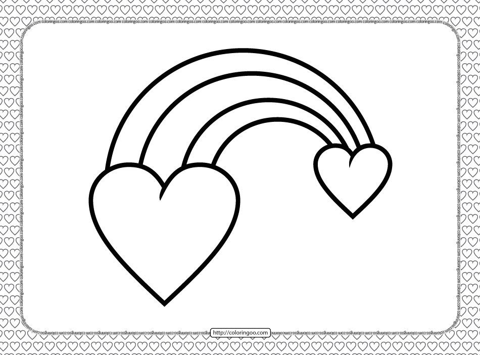 Valentine's Day Heart to Heart Coloring Page