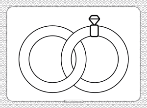 Valentine's Day Wedding Rings Coloring Page