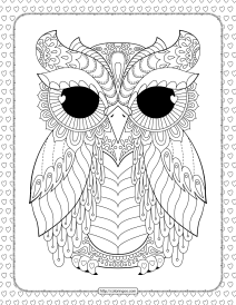 free printable owl mandala coloring page