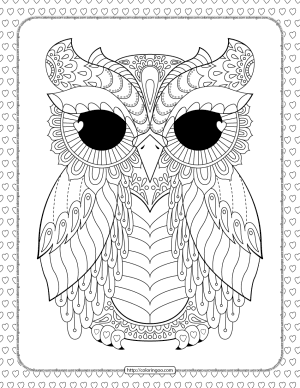 Free Printable Owl Mandala Coloring Page
