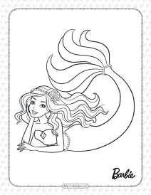 decorate the mermaid tail barbie coloring page