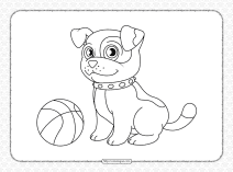 free printable dog coloring sheet