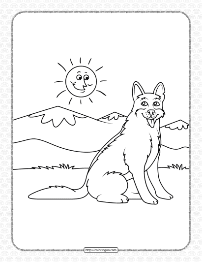 free printable dog pdf coloring pages