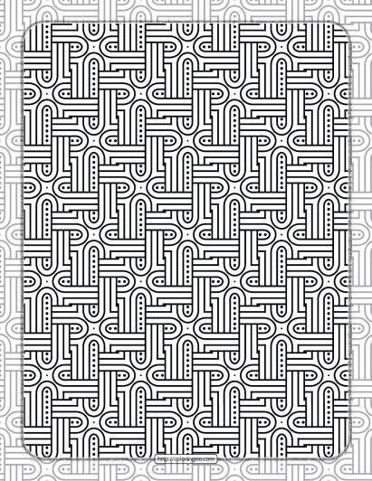 free printable pdf geometric pattern 037