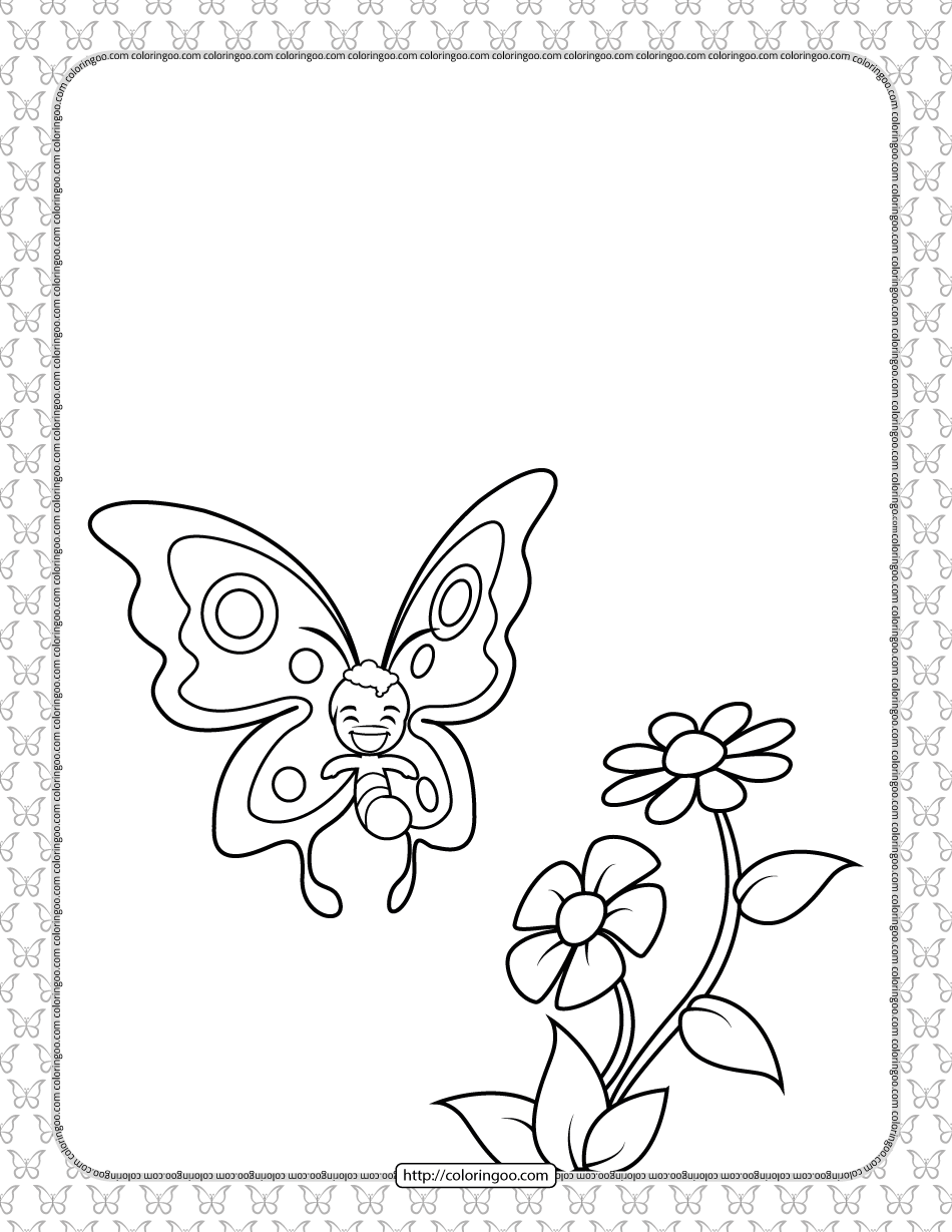 printable butterfly pdf coloring pages 01