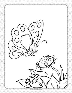 Printable Butterfly Pdf Coloring Pages 04
