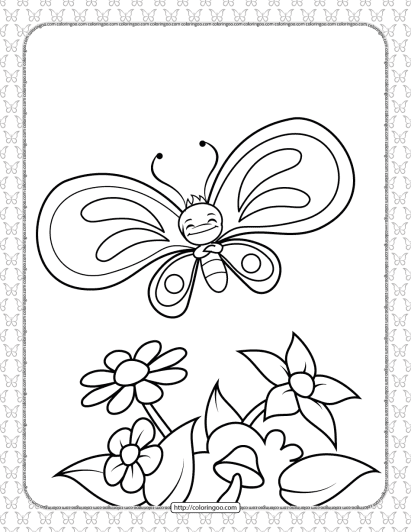 printable butterfly pdf coloring pages 05