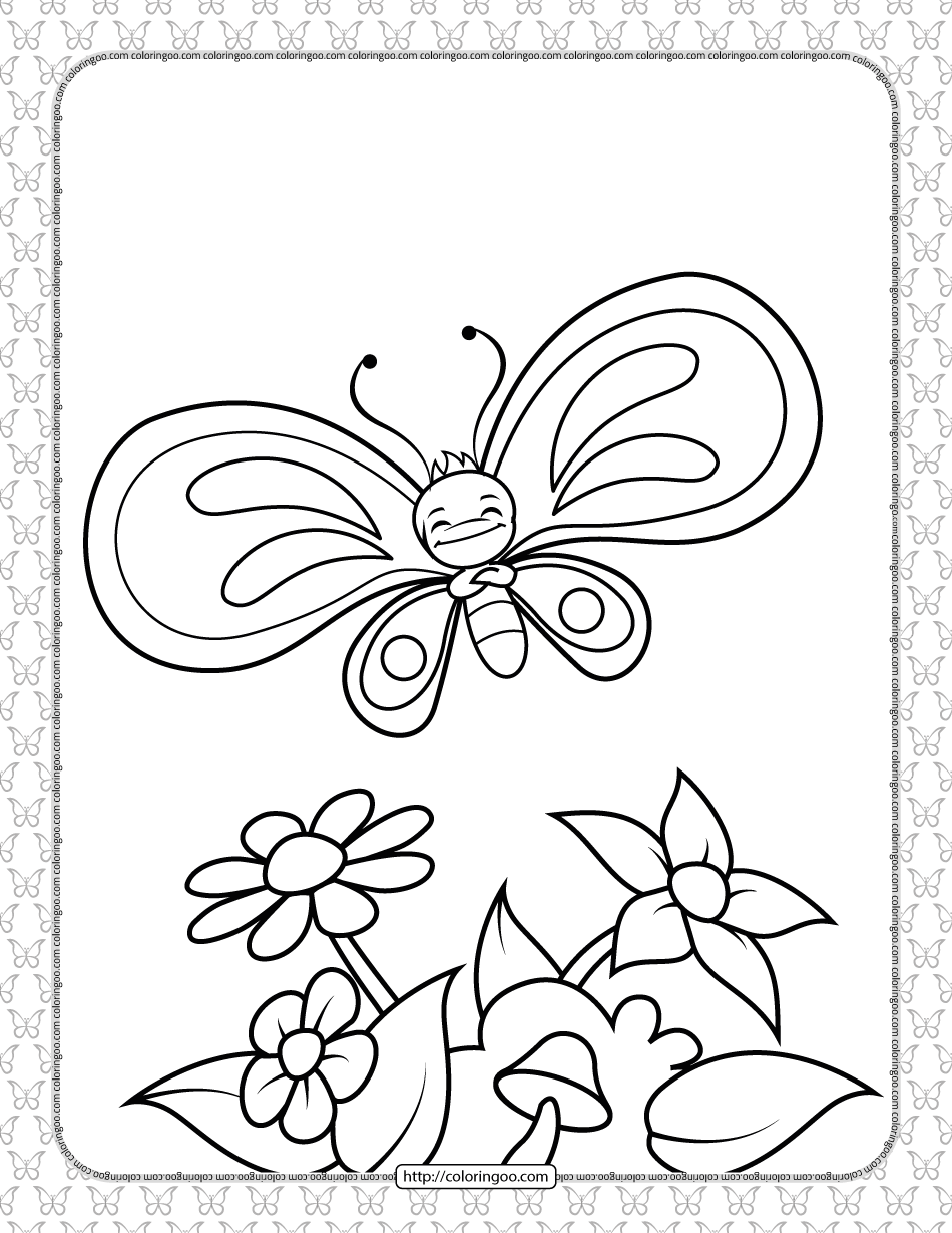printable butterfly pdf coloring pages 05