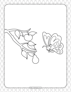 Printable Butterfly Pdf Coloring Pages 07