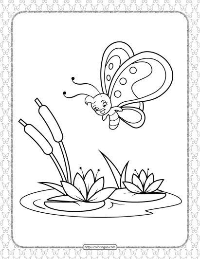 printable butterfly pdf coloring pages 11