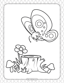 printable butterfly pdf coloring pages 13