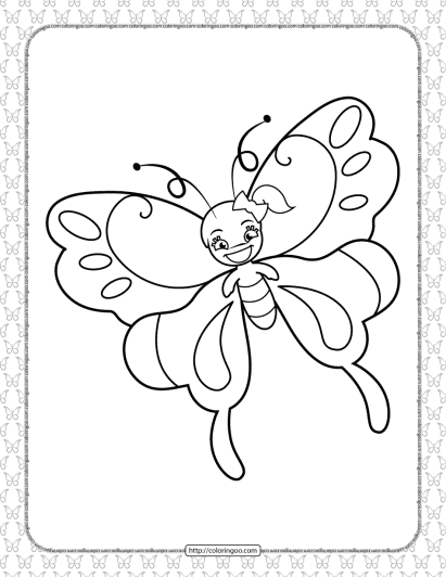 printable butterfly pdf coloring pages 16