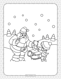 Printable Happy Christmas Coloring Pages 10