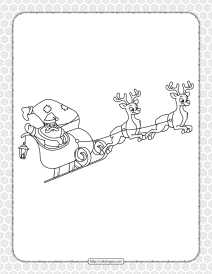 Printable Happy Christmas Coloring Pages 13