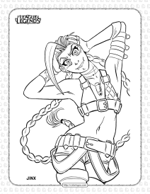 printable league of legends jinx coloring page