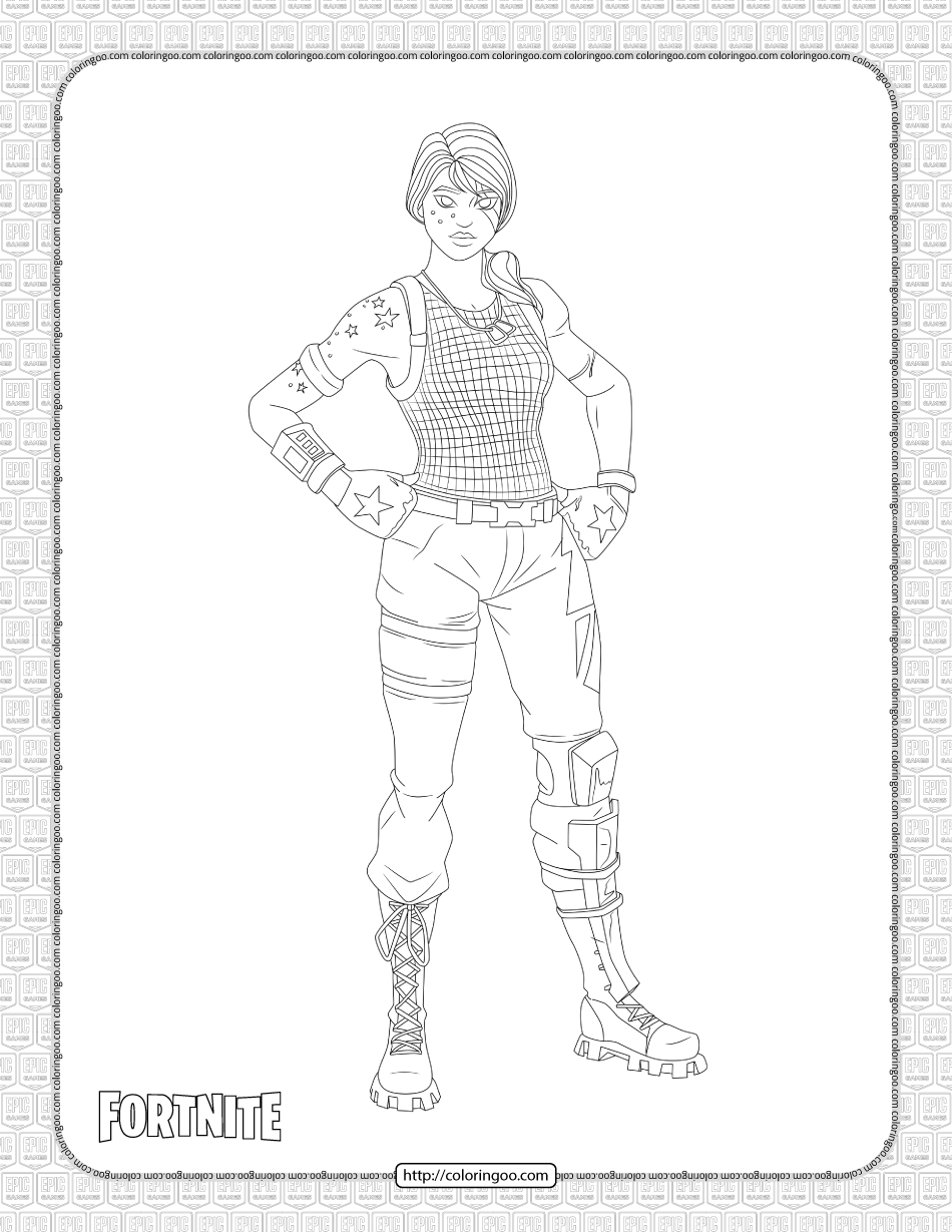 Sparkle Specialist Fortnite Skin Coloring Page