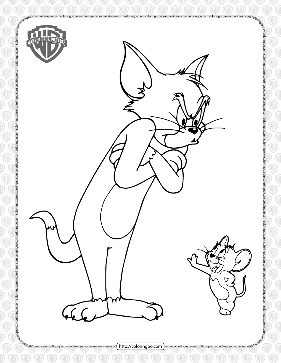 printable tom and jerry coloring pages for kids