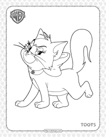 printable tom and jerry toots coloring page