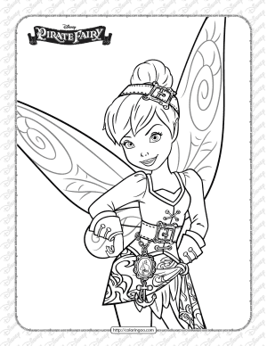 printables disney pirate fairy tinker bell coloring page