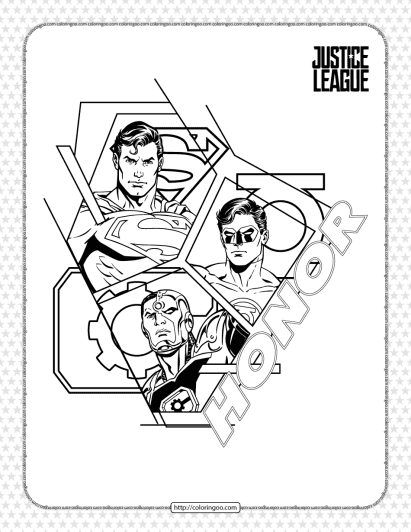 printables justice league pdf coloring pages