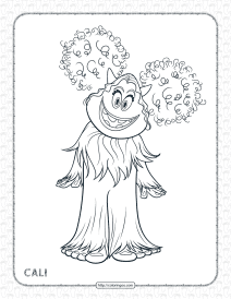 printables smallfoot cali pdf coloring page