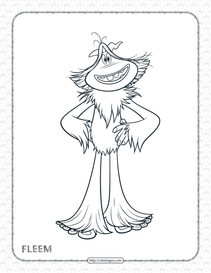 printables smallfoot fleem pdf coloring page