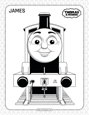 printables thomas and friends james coloring page