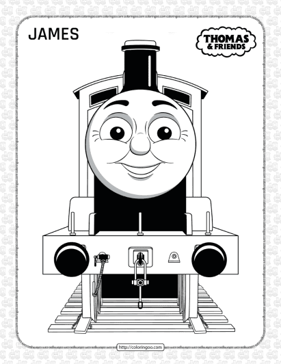 printables thomas and friends james coloring page