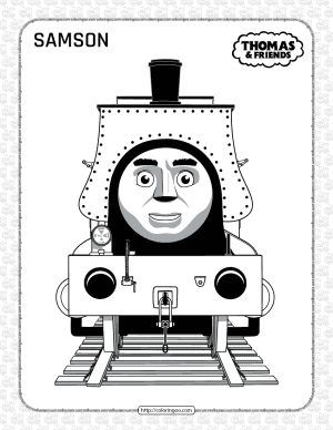 printables thomas and friends samson coloring page