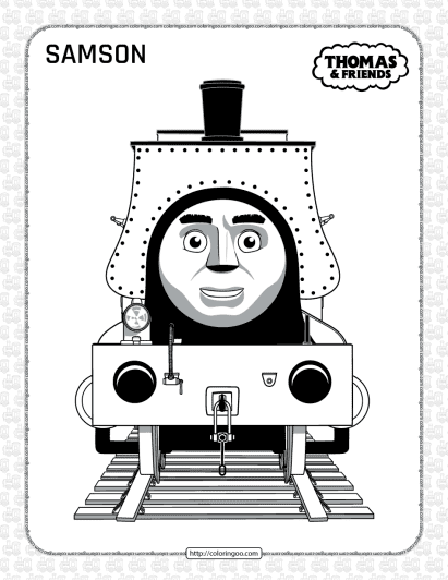 printables thomas and friends samson coloring page