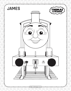 thomas and friends james coloring page for kids